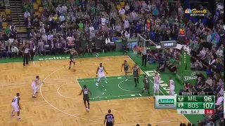 NBA, playoff 2018, Celtics vs. Bucks, Round 1, Game 7, Move 59, Shane Larkin, 3 pointer