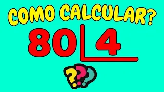 COMO CALCULAR 80 DIVIDIDO POR 4?| Dividir 80 por 4