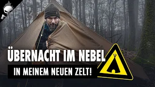 NEUES ZELT – Übernacht im Nebelwald 🔥 Klatschnasses Feuerholz! Test 3F Lanshan 1 Pro