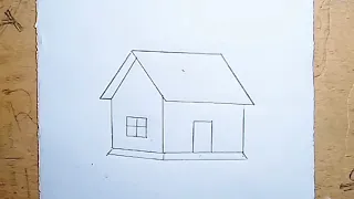 ঘর আঁকা শিখুন খুব সহজেই | How to draw a hut easy | নতুনদের জন্য