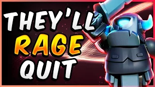 MAKE PRO PLAYERS RAGE with *NEW* NO SKILL SPAM DECK! — Clash Royale