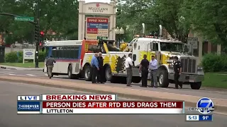 Police: Man dead after being dragged several blocks by RTD bus in Littleton