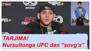 TARJIMA! Nursulton Ruziboev UFC Raqibi: Men bilan jang UFC dan unga sovg'a! #ufc #uzmma #mma