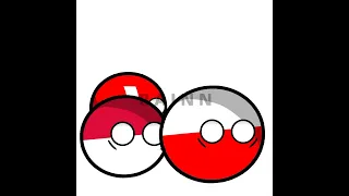 Poland And Indonesia Flip It's flag # #countryballs #shorts