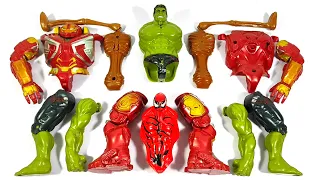 Merakit Mainan Siren Head vs Venom Carnage vs Hulk Buster vs Hulk Smash Avengers Superhero Toys