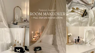 Pinterest Inspired Room & Vanity Makeover | Coquette Room + Hauls 🤍✨🦢