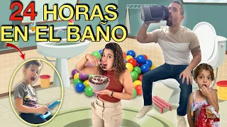 VIVIENDO EN EL BAÑO POR 24 HORAS|4PLUSONE