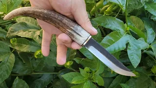 How To Make an Elk Antler Handle Knife (Lauri Knife)