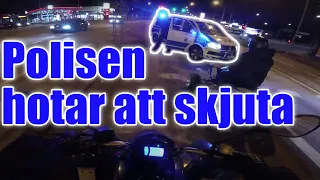 "Kör ni mot mig så skjuter jag" || Stannade av polisen