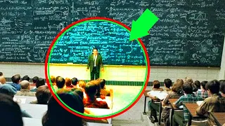 A slacker was 25 minutes late and received 2 math problems… His solutions shocked his professor