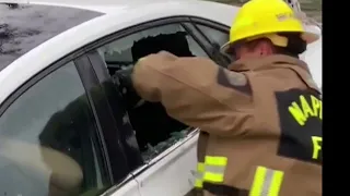 Naples firefighters rescue woman from flooded car