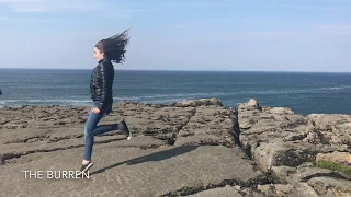 Irish step dancer dances on her visit through Ireland