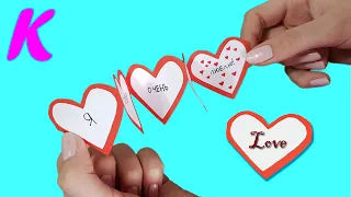 Как сделать валентинку своими руками. Оригами сердце  | EASY Origami Paper heart for Valentines Day