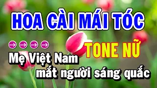 Hoa Cài Mái Tóc Karaoke Tông Nữ Nhạc Dễ Hát Beat Thành Lý