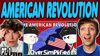 Americans React to The American Revolution - OverSimplified REACTION!! (Part 1)