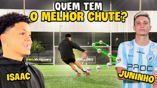 ISAAC XAVIER x JUNINHO MANELLA: QUEM TEM O MELHOR CHUTE?? Só golaço e defesaça!