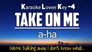 a-ha - Take On Me Karaoke Lower Key -4