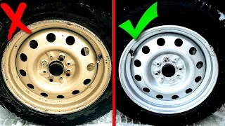 How to Paint the wheels without removing the tires. A UNIQUE WAY. Painting discs without removing fr