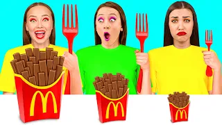 Big, Medium and Small Plate Challenge | Funny Food Hacks by Fun Challenge