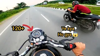 Bullet 350 Vs Platina Race 😱 (350cc vs 100cc) Unbelievable Race 😱