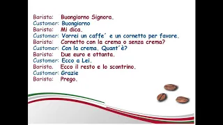 italian for beginners A1: lesson 36: how to order a drink "dialogue"