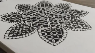 How to draw Zectangle inspired mandala 🎨using Black gel pen 🖋️ || Step 🪜 by step tutorial ✨