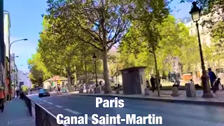 Paris city walks   Canal Saint-Martin   Paris, France 4K