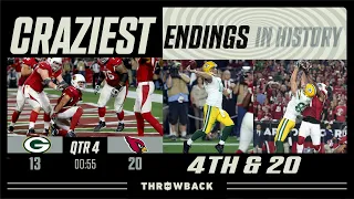 Rodgers Double Hail Mary & Playoff Fitz Crazy Ending UN-CUT! (Packers vs. Cardinals, 2015 DIV)