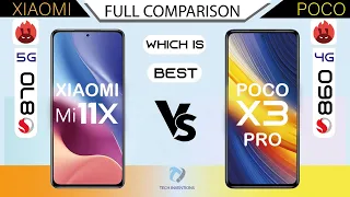Xiaomi Mi 11X vs Poco x3 Pro Full Comparison SD 860 vs SD870 | Which is Best