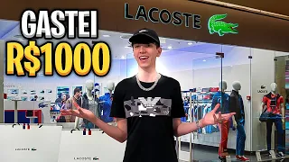 GASTEI QUASE R$1000,00 NA LACOSTE!! 🐊🔥