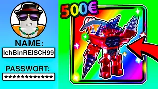 Ich Habe Einen 500€ ROBLOX ACCOUNT GEKAUFT In Toilet Tower Defense!