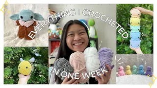 A Week of Crochet 🧶 Market prep, small/large plushies, surprise guest 🐰