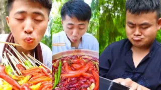 Spicy Ostrich Egg and River Snail || TikTok Funny Mukbang