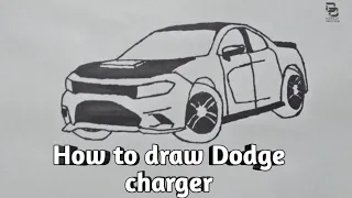 How to draw Dodge charger SRT  step by step