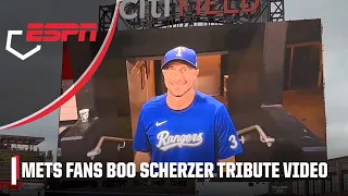 Max Scherzer booed following Mets' tribute video at Citi Field | MLB on ESPN