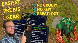 SOLO ONLY! EASIEST Pre BIS Gear from Quests and Solo Drops NO GROUP REQUIRED Season of Discovery WoW