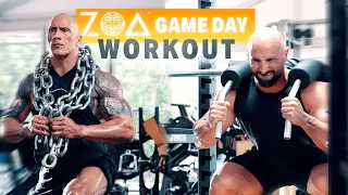 My Strength & Conditioning Coach Breaks Down Our ZOA Game Day Workout | The Rock