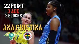 Ana cristina | 22 Points | PTT vs. fenerbahce opet | Turkish volleyball League 2024