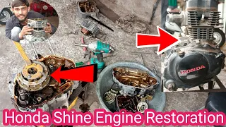 Honda Shine Engine full Restoration | Bike Engine Open & Repair 🏍️