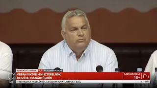 Orbán Viktor beszéde Tusnádfürdőn a Bálványosi Nyári Szabadegyetemen