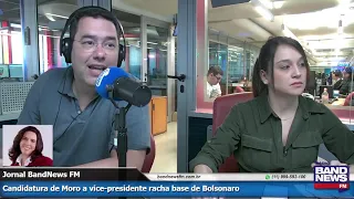 Mônica Bergamo: Candidatura de Moro a vice-presidente racha base de Bolsonaro