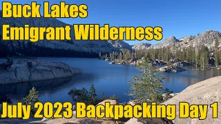 Backpacking to Upper Buck Lakes Emigrant Wilderness July 2023 Day 1