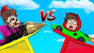 DESTRUCTOR de AUTOS vs SUPER COCHE en la MEGA RAMPA 😂 INVICTOR GTA 5