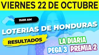 Sorteo 11AM Loto Honduras, La Diaria, Pega 3, Premia 2, 22 de Octubre del 2021