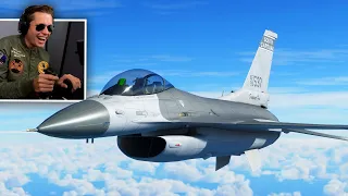 FLYING THE F-16 FIGHTING FALCON (Most Agile Fighter Jet) - Microsoft Flight Simulator