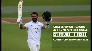 Cheteshwar Pujara 231 Runs Highlights for Sussex vs Middlesex in County Championship - 20 July 2022
