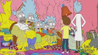 Rick y Morty matan a Los Simpson - Gag del Sofá | Español Latino