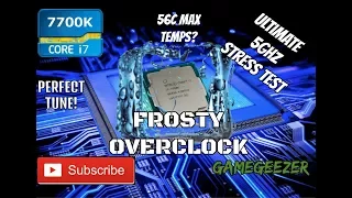 Stress Test Perfect 7700K Tune 5Ghz 56C Max Temps 0 AVX