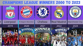 Champions League all winners in 21 century | 2000 to 2023