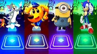 Tom and Jerry vs Sheriff Labrador vs Minions vs Sonic |Tiles Hop EDM Rush